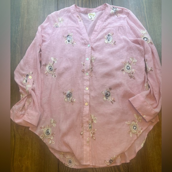 Anthropologie Fig and Flower Blouse - Picture 1 of 4